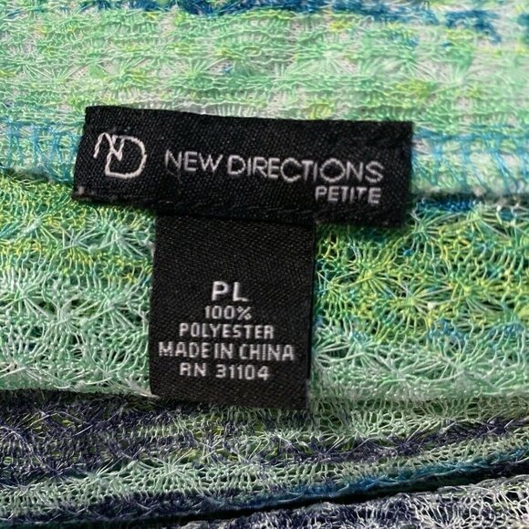 New Directions Petites. Size PL. Knit Semi Sheer. Textured. Boat Neck. Top. B28 - Picture 6 of 6